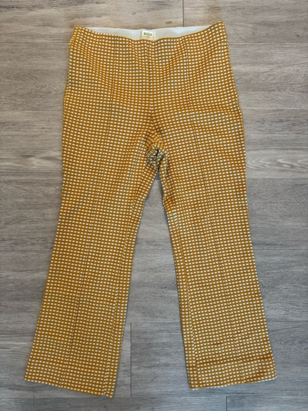Maeve The Poppy Gingham Kick-Flare Pull-On Pants sold at Anthropologie.
